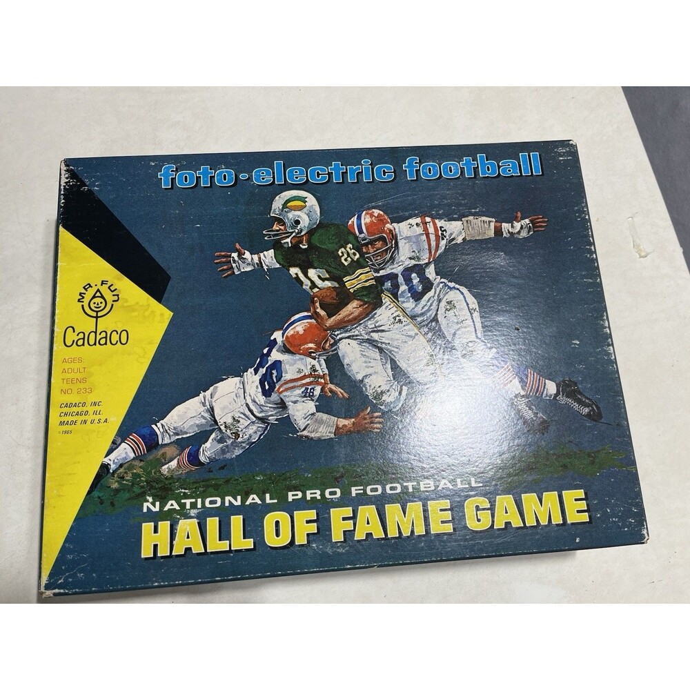 VINTAGE FOTO ELECTRIC FOOTBALL GAME 1969 USA HALL OF FAME COMPLETE WORKING